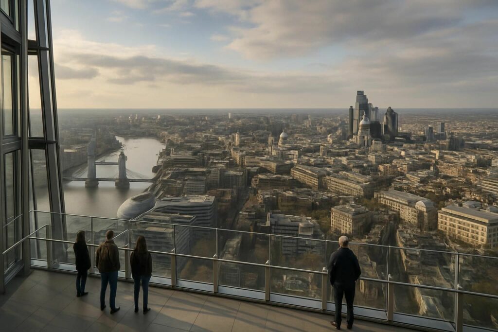 réservez vos billets pour the shard, l'observatoire le plus haut de londres, et profitez d'une vue panoramique exceptionnelle sur la ville.