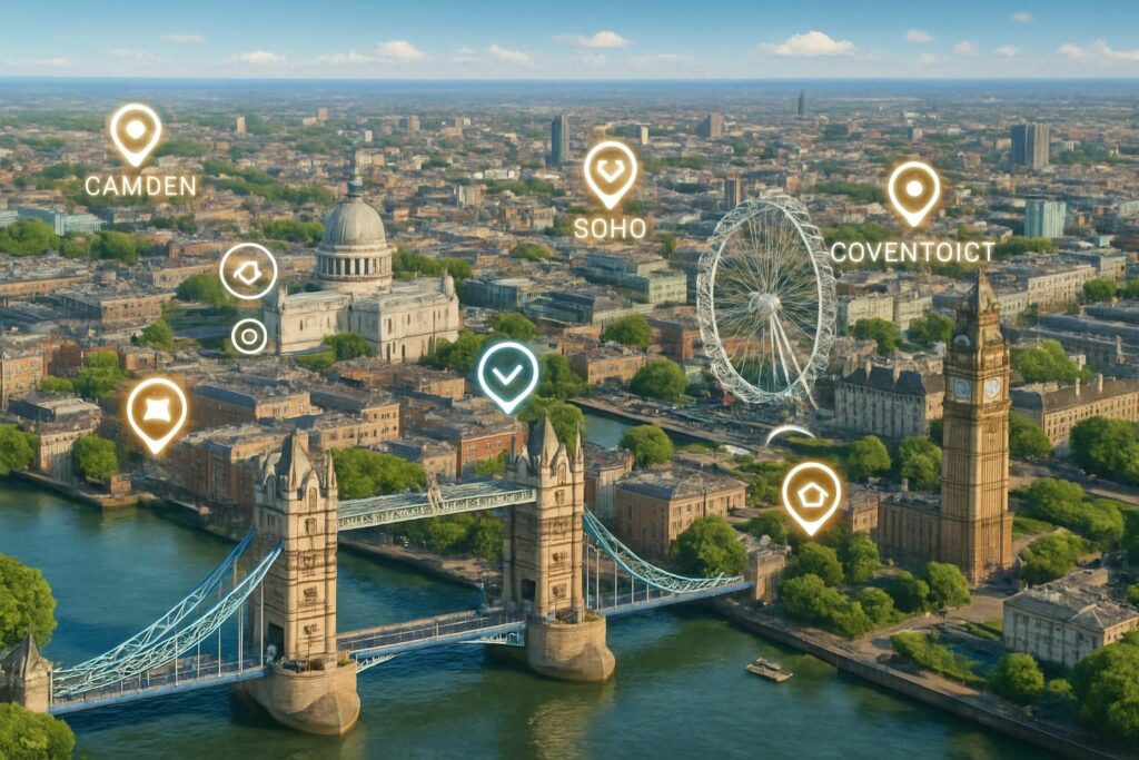découvrez notre carte touristique interactive de londres, explorez les monuments emblématiques et les quartiers incontournables pour un voyage inoubliable.